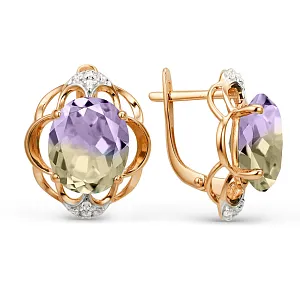 Серьги из красного золота