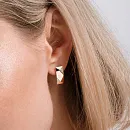 Серьги из красного золота с фианитами