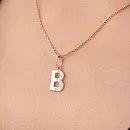 Подвеска из красного золота с фианитами