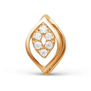 Подвеска из красного золота с фианитами