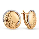 Серьги из красного золота с фианитами