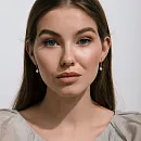 Серьги из красного золота с фианитами