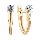 Серьги из красного золота с бриллиантами