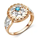 Кольцо из красного золота с swiss топазом