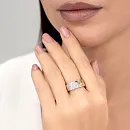 Кольцо из красного золота с фианитами