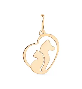 Подвеска из красного золота