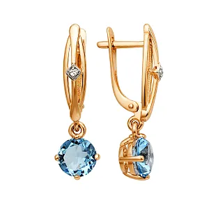 Серьги из красного золота