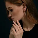 Серьги из красного золота с фианитами