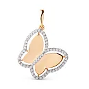 Подвеска из красного золота с фианитами