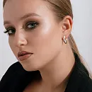 Серьги из красного золота с фианитами