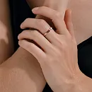 Кольцо из красного золота с фианитом