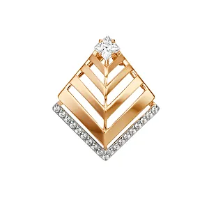 Подвеска из красного золота с фианитами