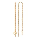 Серьги продевки из красного золота