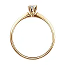 Кольцо из красного золота с бриллиантом