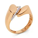 Кольцо из красного золота с фианитами