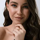 Кольцо из красного золота с фианитами