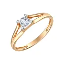 Кольцо из красного золота с бриллиантом