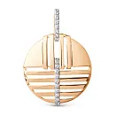 Подвеска из красного золота с фианитами