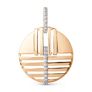 Подвеска из красного золота с фианитами