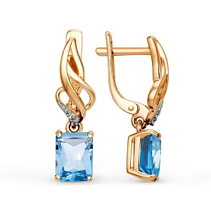 Серьги из красного золота