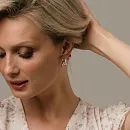 Серьги из красного золота с фианитами