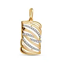 Подвеска из красного золота с фианитами