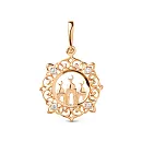 Подвеска из красного золота с фианитами