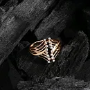 Кольцо из красного золота с фианитами