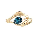 Кольцо из красного золота с лондон топазом