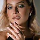 Серьги из красного золота с фианитами