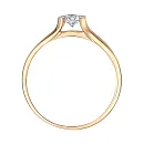 Кольцо из красного золота с бриллиантом