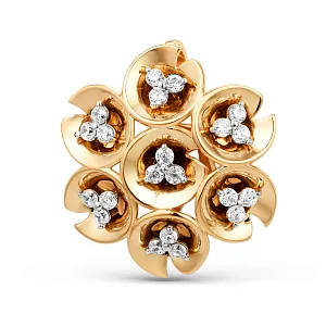 Подвеска из красного золота с фианитами