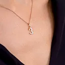 Подвеска из красного золота с фианитами