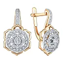 Серьги из красного золота с бриллиантами