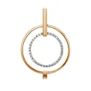 Подвеска из красного золота с фианитами