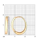 Серьги из красного золота с фианитами