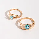 Кольцо из красного золота с swiss топазом