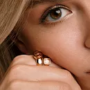 Кольцо из красного золота с фианитом