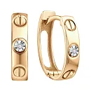 Серьги из красного золота с бриллиантами