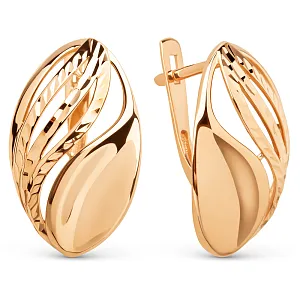 Серьги из красного золота