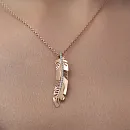 Подвеска из красного золота с фианитами