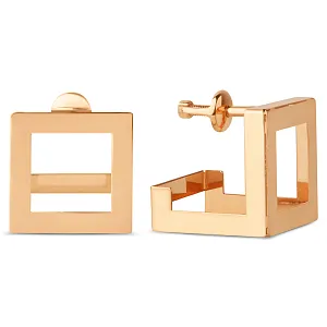 Серьги пусеты из красного золота