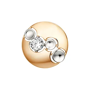 Подвеска из красного золота с фианитом