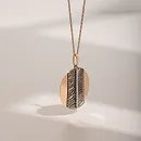 Подвеска из красного золота с фианитами