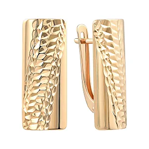 Серьги из красного золота