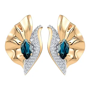 Серьги из красного золота