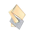 Подвеска из красного золота с фианитами