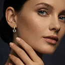Серьги из желтого золота с бриллиантами
