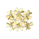 Кольцо из желтого золота с фианитами