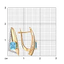 Серьги из красного золота с swiss топазами